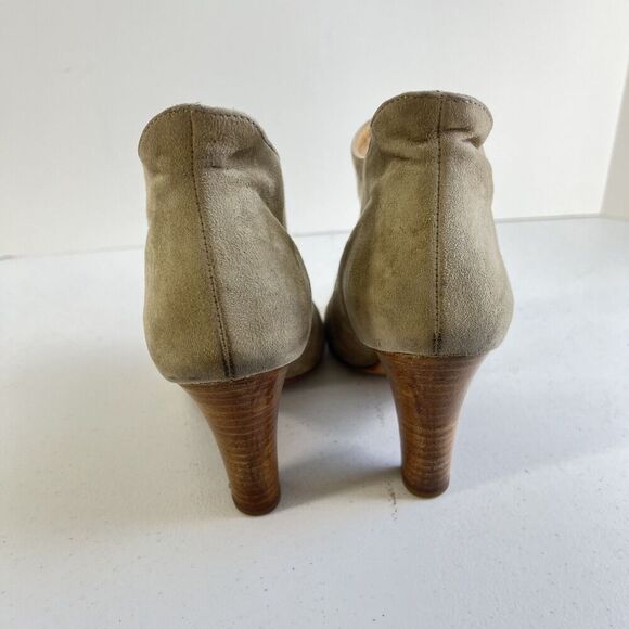 Paul Green Women's Heeled Booties Boots Size US 6 Suede Leather Beige Tan - Picture 6 of 14